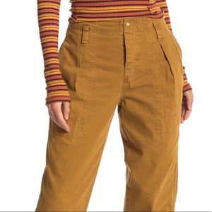 Free People Brown Crop Chinos